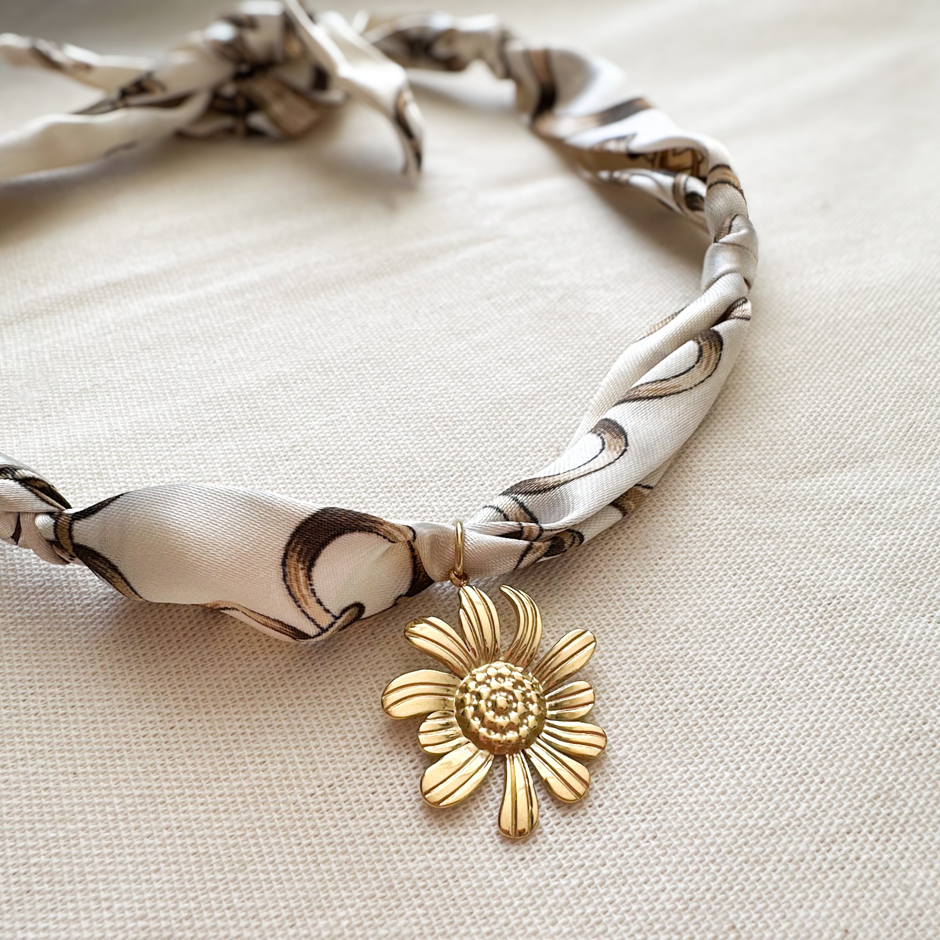 Flower Bandana Necklace