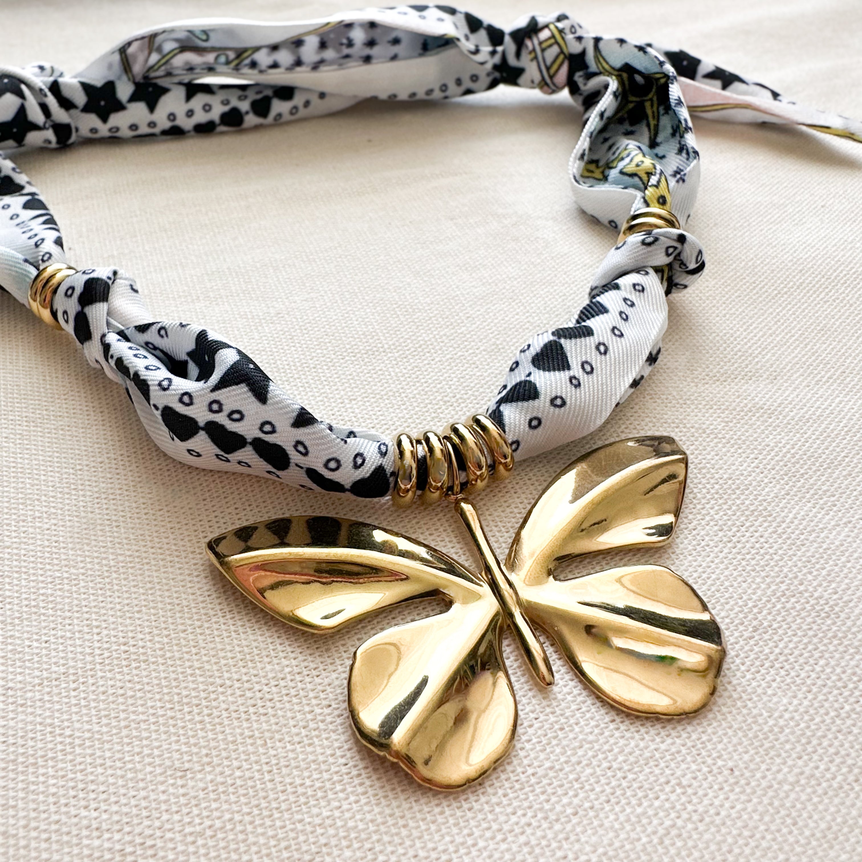 Butterfly Bandana Necklace