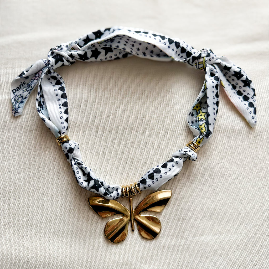 Butterfly Bandana Necklace