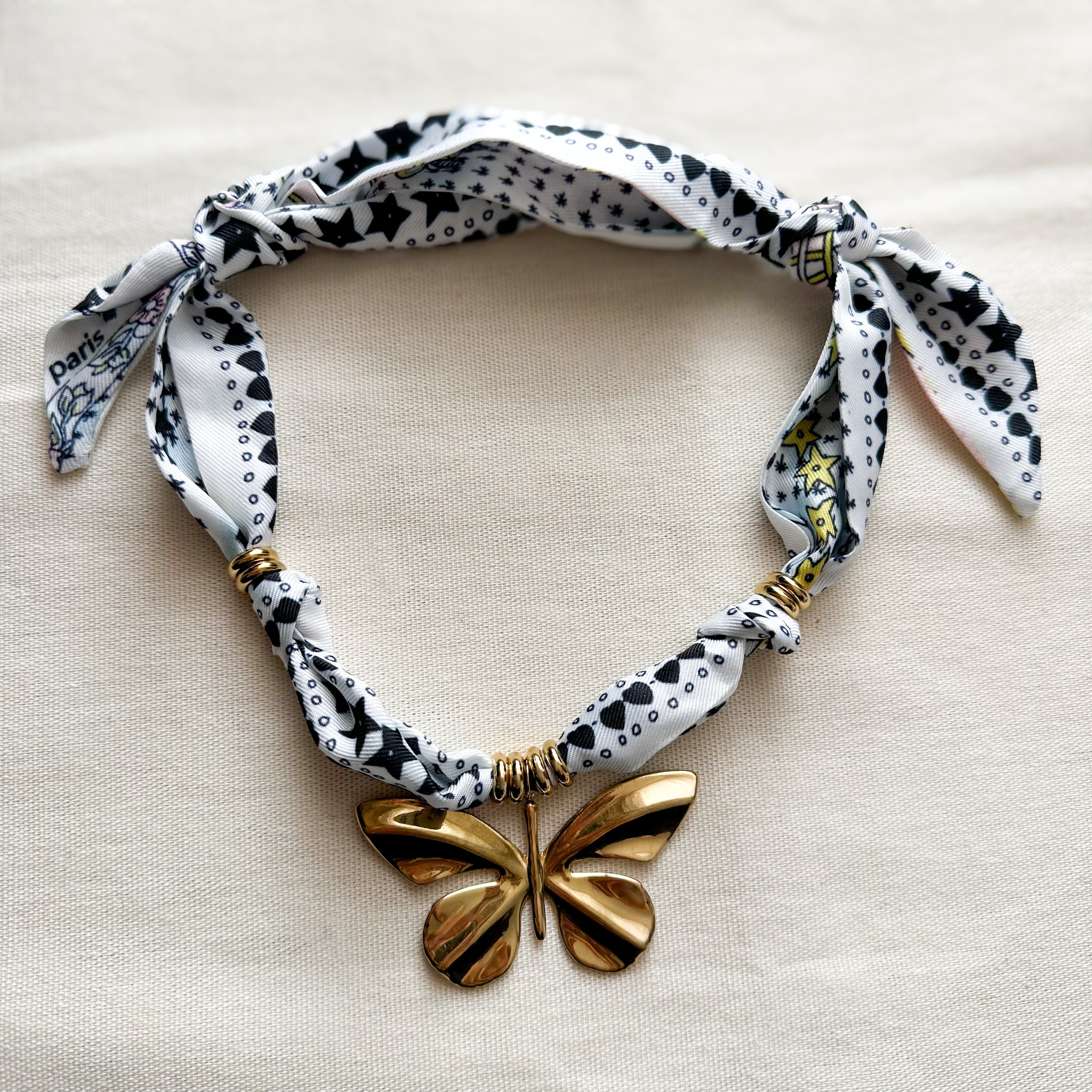 Butterfly Bandana Necklace