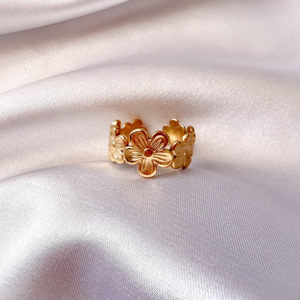 Anillo Golden Flowers