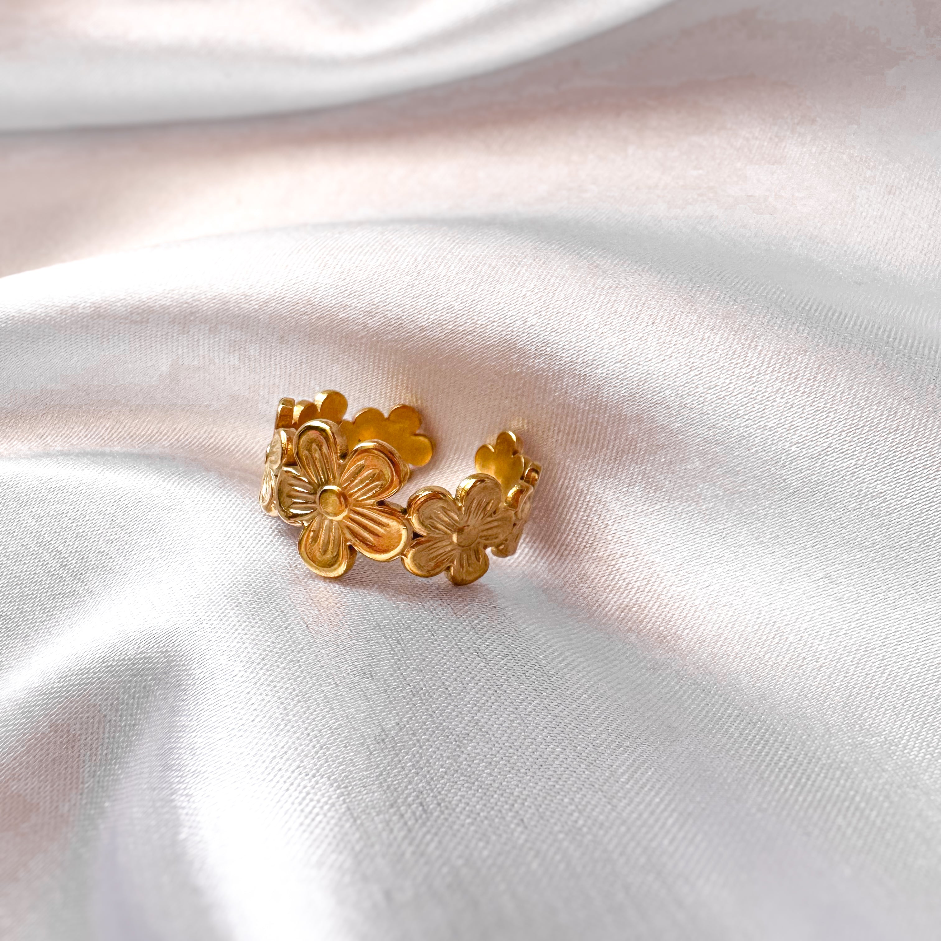 Anillo Golden Flowers